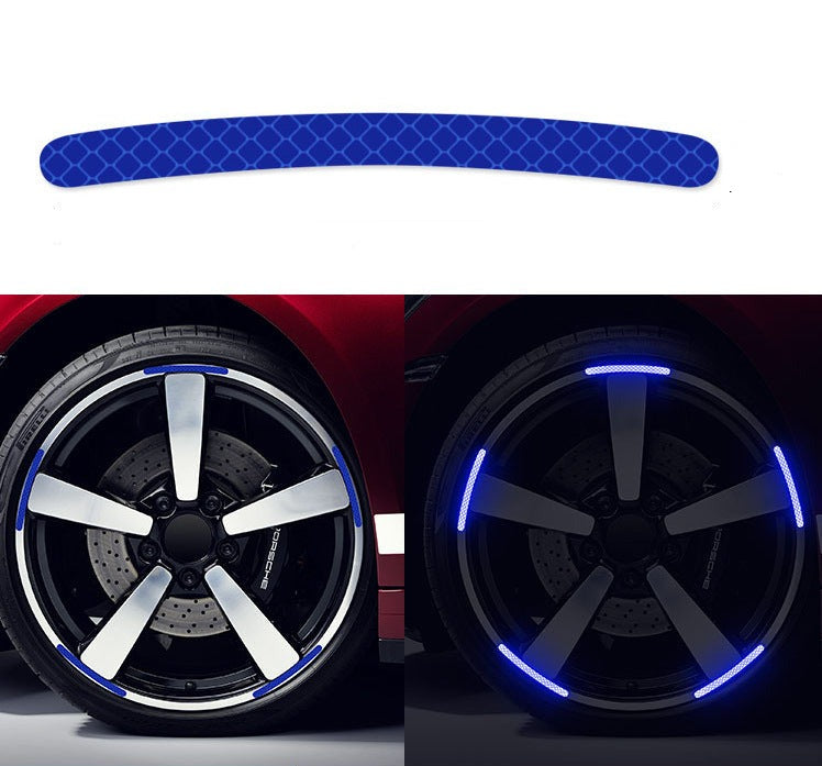 Autocollant réfléchissant pour enjoliveur ou jante de roue