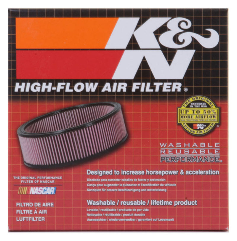 K&amp;N Custom Racing Assembly - Round Tapered - Red 1.375in Neck Flange - 2.25in Over Height