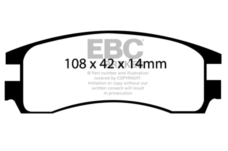EBC 00-05 Buick Le Saber (FWD) 3.8 (15in Wheels) Yellowstuff Rear Brake Pads