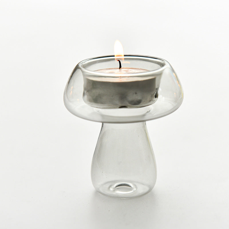 Creative Mushroom-shaped Glass Candlestick Lamp