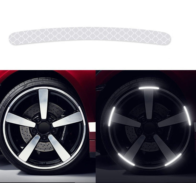 Reflective sticker for wheel cover or rim