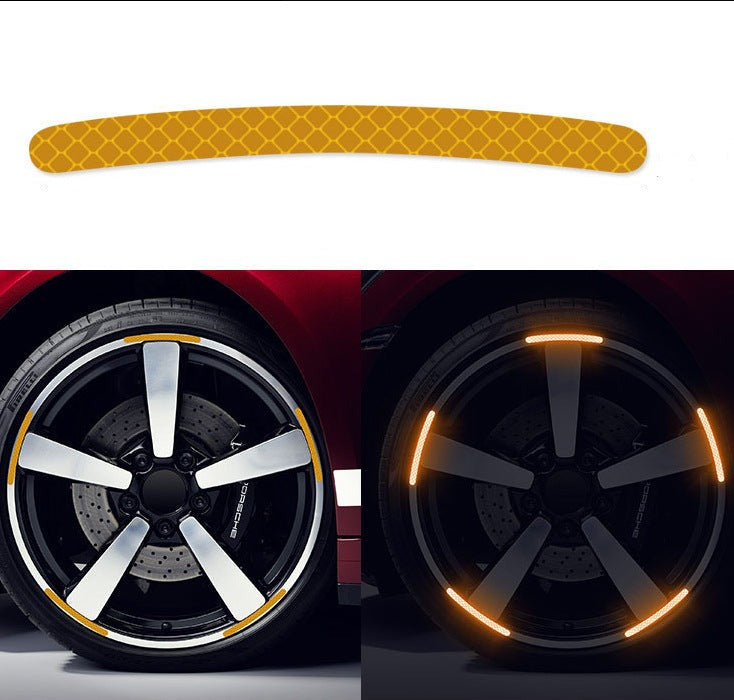 Reflective sticker for wheel cover or rim