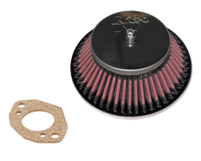 K&amp;N Custom Racing Assembly - Round Tapered - Red 1.375in Neck Flange - 2.25in Over Height