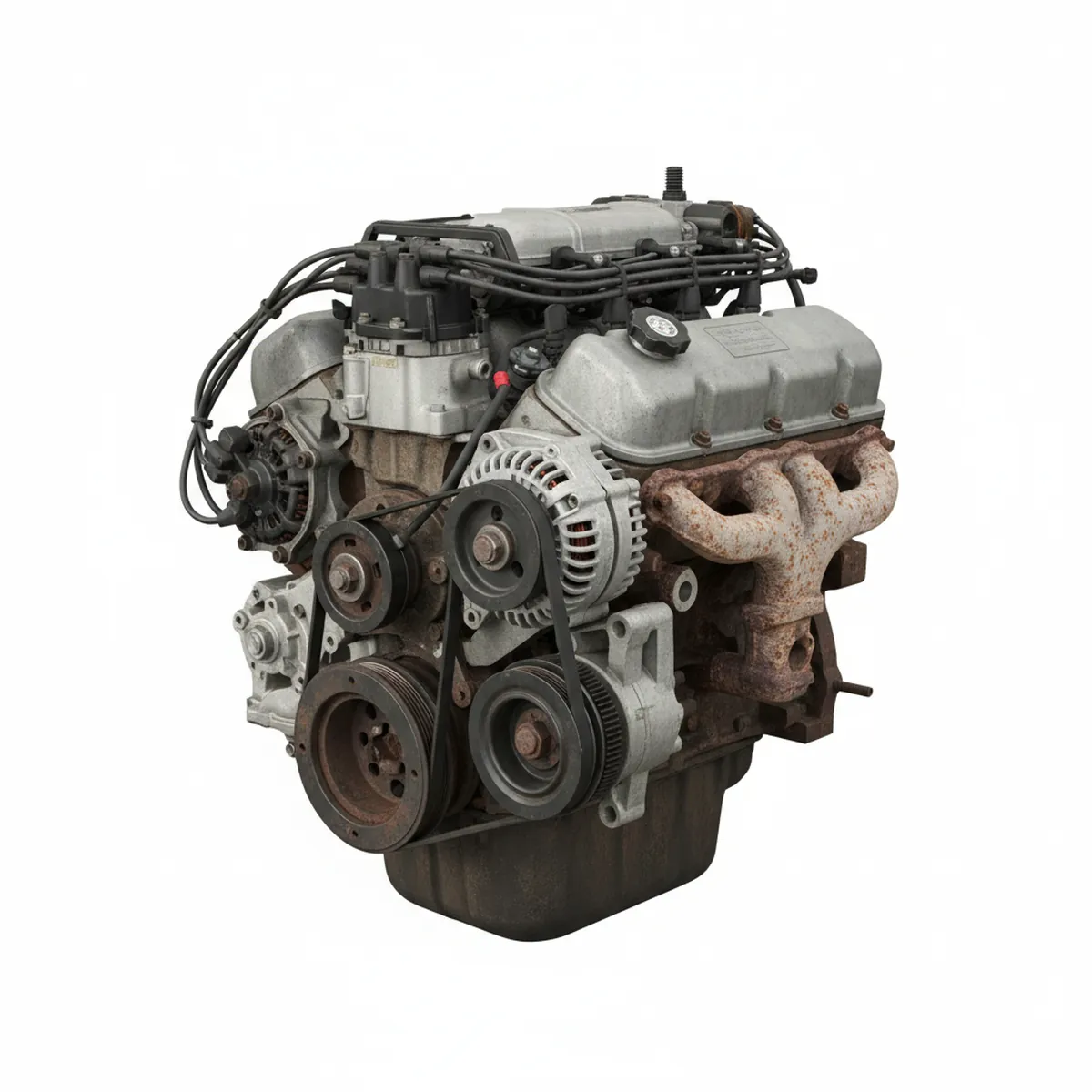 Moteur Chevrolet Blazer, S10/S15 (6-262, 4.3L, VIN W, 8th digit), 4x4, side mounted spark plug wires on distributor Essence 1995 OEM