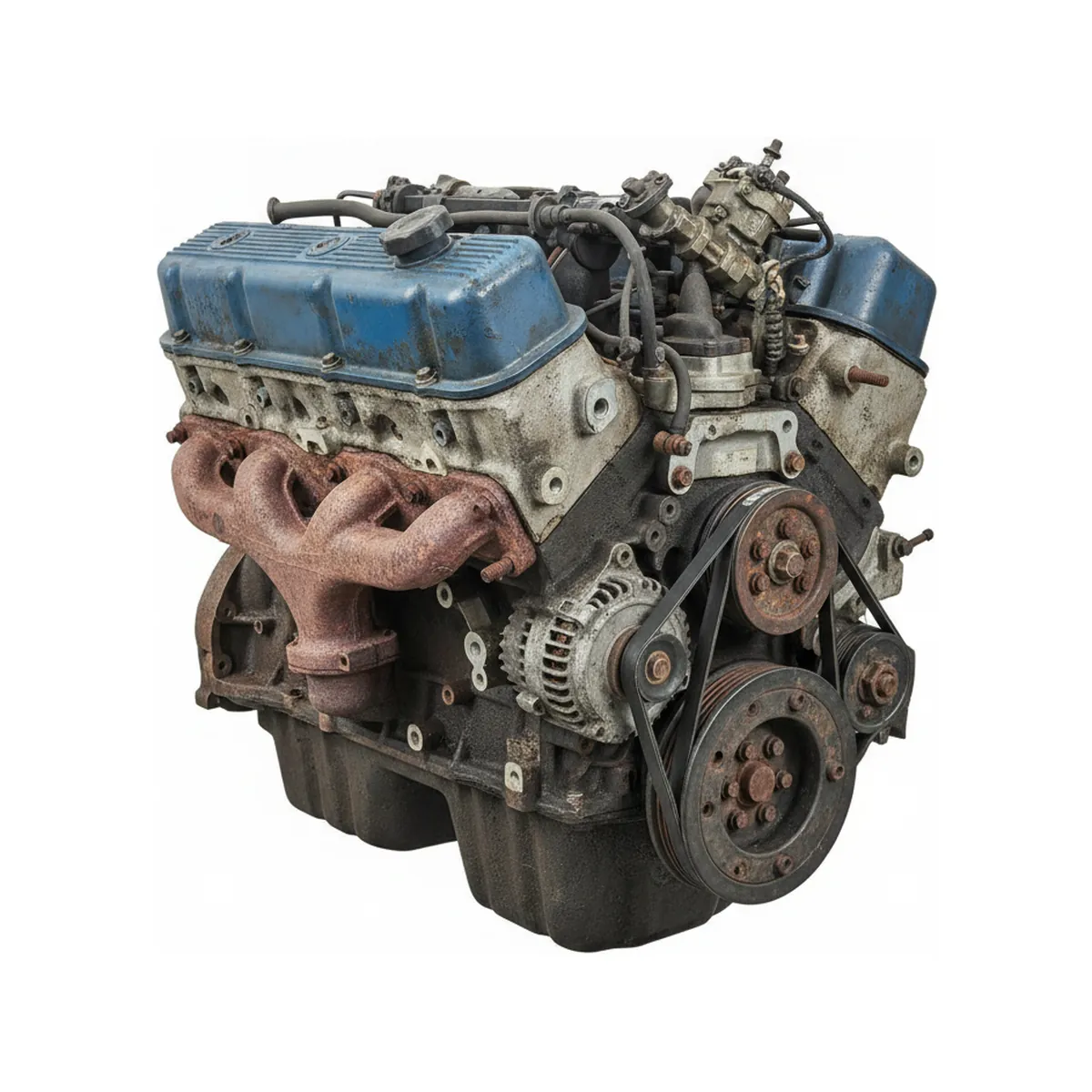 Moteur Ford Van E350 5.8L (VIN H, 8th digit, 8-351W), AIR in manifold Essence 1995 OEM
