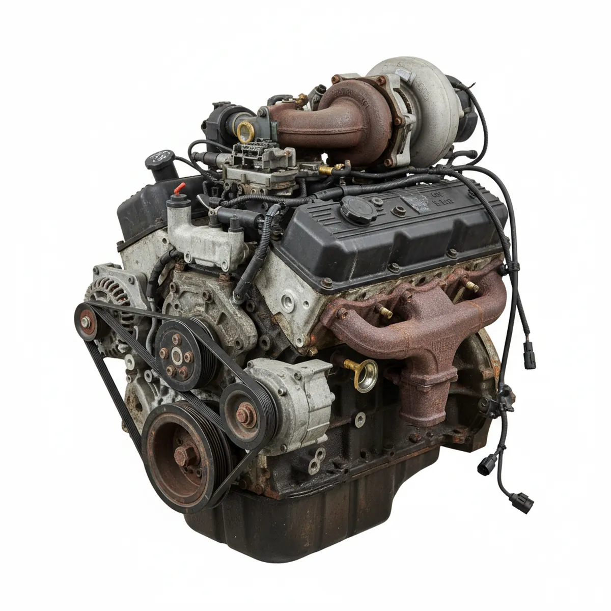 Moteur GMC Truck-Sierra 3500 6.6L turbo diesel (VIN 1, 8th digit), w/o California Diesel 2001 OEM
